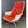 SEDIA POLTRONA DESIGN VETRORESINA 1970 VINTAGE GIREVOLE ALF SVENSSON MID CENTURY