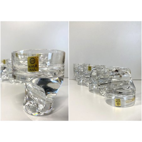 SERVIZIO VINTAGE 6 BICCHIERI whisky Kristall Krisla DESIGN Taddei Sistini '60