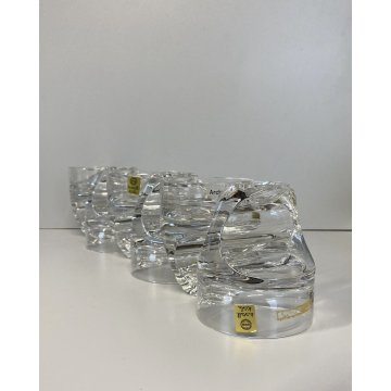 SERVIZIO VINTAGE 6 BICCHIERI whisky Kristall Krisla DESIGN Taddei Sistini '60