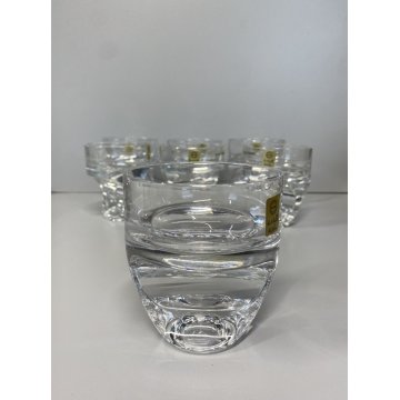 SERVIZIO VINTAGE 6 BICCHIERI whisky Kristall Krisla DESIGN Taddei Sistini '60