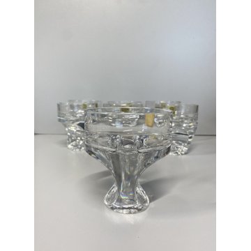 SERVIZIO VINTAGE 6 BICCHIERI whisky Kristall Krisla DESIGN Taddei Sistini '60