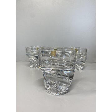 SERVIZIO VINTAGE 6 BICCHIERI whisky Kristall Krisla DESIGN Taddei Sistini '60