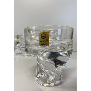 SERVIZIO VINTAGE 6 BICCHIERI whisky Kristall Krisla DESIGN Taddei Sistini '60