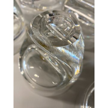 SERVIZIO VINTAGE 6 BICCHIERI whisky Kristall Krisla DESIGN Taddei Sistini '60