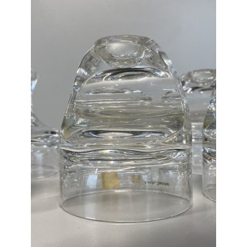 SERVIZIO VINTAGE 6 BICCHIERI whisky Kristall Krisla DESIGN Taddei Sistini '60