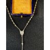 VECCHIO ROSARIO in ARGENTO 800 corona PREGHIERA religioso SCATOLA