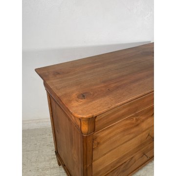 ANTICO COMO CAPPUCCINO chiaro 4 CASSETTI epoca 800 legno NOCE CASSETTIERA