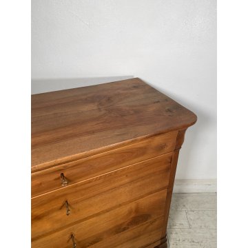 ANTICO COMO CAPPUCCINO chiaro 4 CASSETTI epoca 800 legno NOCE CASSETTIERA