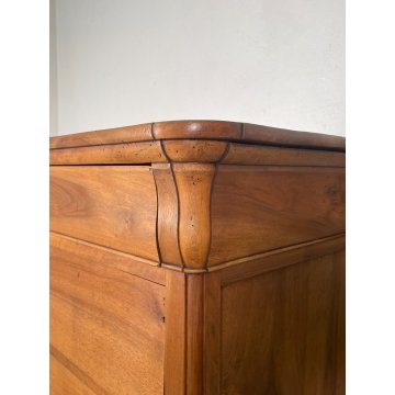 ANTICO COMO CAPPUCCINO chiaro 4 CASSETTI epoca 800 legno NOCE CASSETTIERA