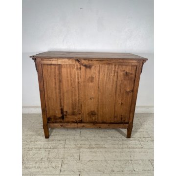 ANTICO COMO CAPPUCCINO chiaro 4 CASSETTI epoca 800 legno NOCE CASSETTIERA