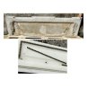 ANTICO CAMINO IMPERO epoca 1800 MARMO BIANCO di CARRARA BRONZO CONSOLLE CORNICE