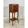 ANTICO PICCOLO COMODINO LUIGI XV LEGNO 1800 INTARSIATO CAMERA SALOTTO ETAGERE