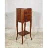 ANTICO PICCOLO COMODINO LUIGI XV LEGNO 1800 INTARSIATO CAMERA SALOTTO ETAGERE