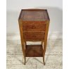 ANTICO PICCOLO COMODINO LUIGI XV LEGNO 1800 INTARSIATO CAMERA SALOTTO ETAGERE