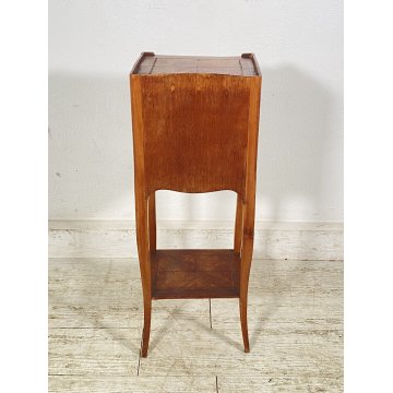 ANTICO PICCOLO COMODINO LUIGI XV LEGNO 1800 INTARSIATO CAMERA SALOTTO ETAGERE