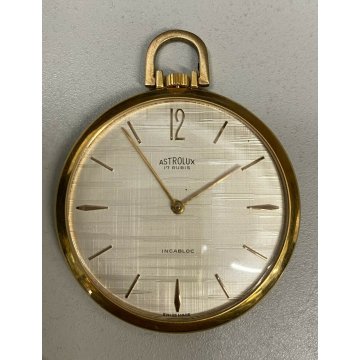 OROLOGIO ASTROLUX DA TASCA 17 RUBINI PLACCATO ORO 423226 CAL 320 VINTAGE OLD