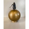 SELTZ SIFONE SODA Sparklets Syphon GLOBEMASTER ORO GOLD MADE IN ENGLAND '50/'60