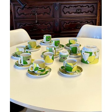 VINTAGE SET THE CERAMICA 10 pers. COMPACT LINE DESIGN Franco Pozzi GALLARATE '70