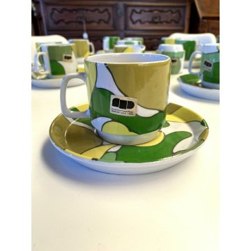 VINTAGE SET THE CERAMICA 10 pers. COMPACT LINE DESIGN Franco Pozzi GALLARATE '70