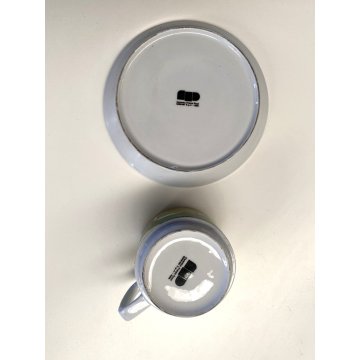 VINTAGE SET THE CERAMICA 10 pers. COMPACT LINE DESIGN Franco Pozzi GALLARATE '70
