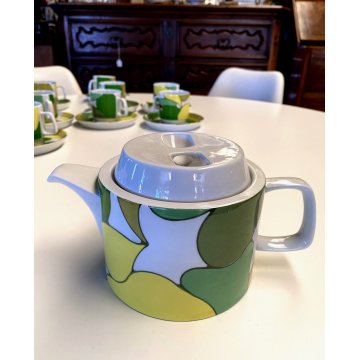 VINTAGE SET THE CERAMICA 10 pers. COMPACT LINE DESIGN Franco Pozzi GALLARATE '70