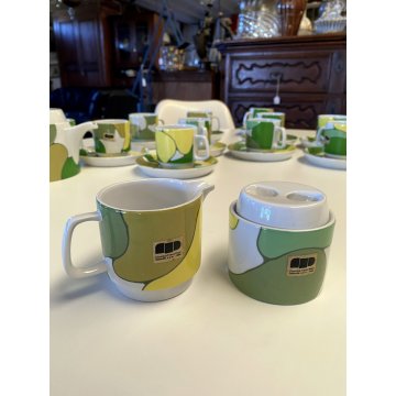 VINTAGE SET THE CERAMICA 10 pers. COMPACT LINE DESIGN Franco Pozzi GALLARATE '70