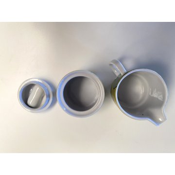 VINTAGE SET THE CERAMICA 10 pers. COMPACT LINE DESIGN Franco Pozzi GALLARATE '70