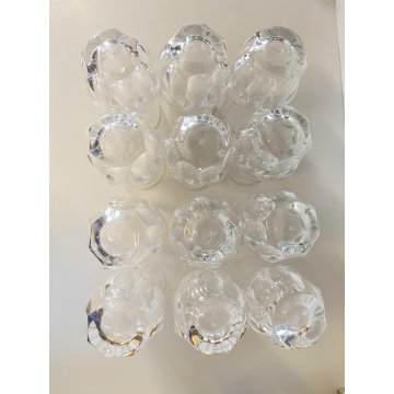 SET 12 BICCHIERI LONG DRINK CRISTALLO MOLATO Peill & Putzler "Diana" ANNI '70