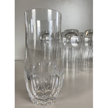 SET 12 BICCHIERI LONG DRINK CRISTALLO MOLATO Peill & Putzler "Diana" ANNI '70