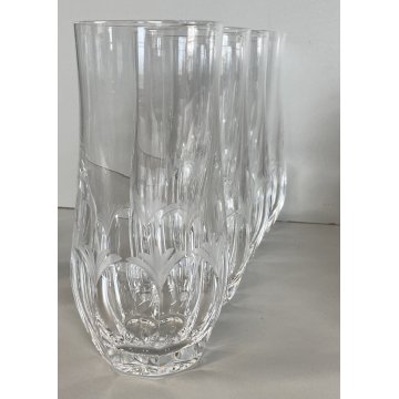 SET 12 BICCHIERI LONG DRINK CRISTALLO MOLATO Peill & Putzler "Diana" ANNI '70