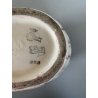 VASO CERAMICA BIOMORFO Ceramiche Campione ROSA ANTICO DECORO BIANCO RILIEVO '50