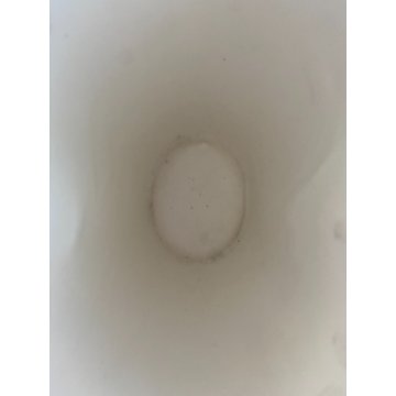 VASO CERAMICA BIOMORFO Ceramiche Campione ROSA ANTICO DECORO BIANCO RILIEVO '50