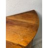 ANTICO COMODINO MEZZALUNA BOMBATO LEGNO NOCE ANTA ANNI 60 INTARSIATO CONSOLLE