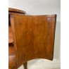 ANTICO COMODINO MEZZALUNA BOMBATO LEGNO NOCE ANTA ANNI 60 INTARSIATO CONSOLLE