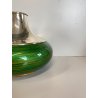 VASO METALLO ARGENTATO Silver - Ag 1 - 266 - PD SMALTATO VERDE ORO ø 25 cm/h '70