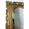 ANTICA GRANDE SPECCHIERA SPECCHIO OVALE 1800 LEGNO ORO SCOLPITO EPOCA 1800 OLD
