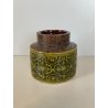 PICCOLO VASO CARAMICA BITOSSI ALDO LONDI ANNI 70 DECORO FLOREALE VERDE SMALTO