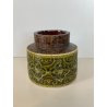PICCOLO VASO CARAMICA BITOSSI ALDO LONDI ANNI 70 DECORO FLOREALE VERDE SMALTO