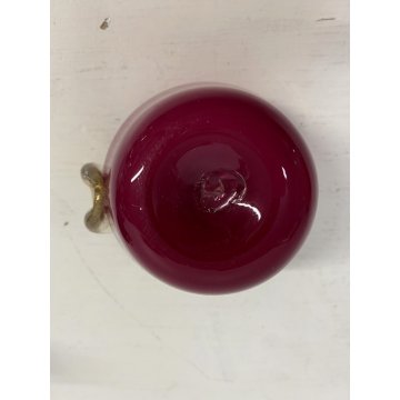 PIATTO CENTROTAVOLA FRUTTA VETRO Murano Gabbiani NERO ROSA VIOLA BIANCO ORO '60