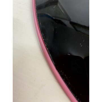 PIATTO CENTROTAVOLA FRUTTA VETRO Murano Gabbiani NERO ROSA VIOLA BIANCO ORO '60