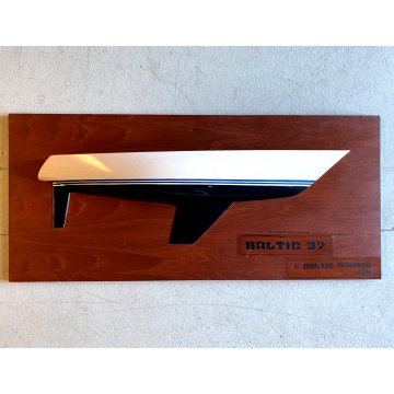 MODELLO BARCA A VELA MEZZO SCAFO Baltic 37 half hull YACHT LEGNO VINTAGE '80s