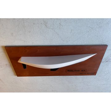 MODELLO BARCA A VELA MEZZO SCAFO Baltic 37 half hull YACHT LEGNO VINTAGE '80s