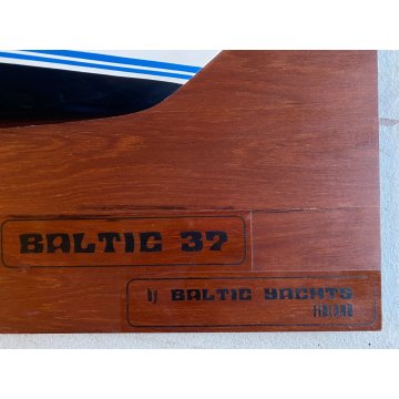MODELLO BARCA A VELA MEZZO SCAFO Baltic 37 half hull YACHT LEGNO VINTAGE '80s