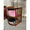 SALOTTO ORIGINALE JOSEF HOFFMANN COPPIA POLTRONE POZZETTO DIVANO PRIMI '900