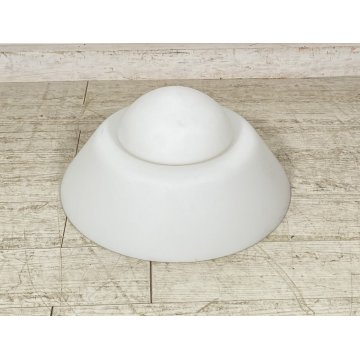 LAMPADARIO PLAFONIERA VETRO SATINATO BIANCO LAMPADA SOFFITTO LAMP GLASS ANNI 90
