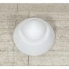 LAMPADARIO PLAFONIERA VETRO SATINATO BIANCO LAMPADA SOFFITTO LAMP GLASS ANNI 90
