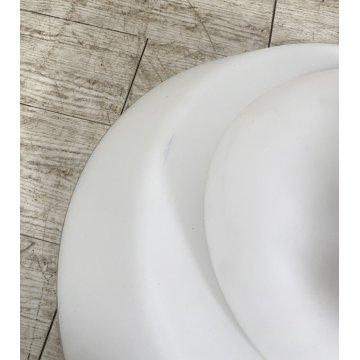 LAMPADARIO PLAFONIERA VETRO SATINATO BIANCO LAMPADA SOFFITTO LAMP GLASS ANNI 90