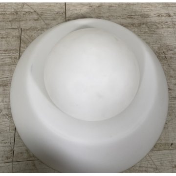 LAMPADARIO PLAFONIERA VETRO SATINATO BIANCO LAMPADA SOFFITTO LAMP GLASS ANNI 90