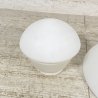 LAMPADARIO PLAFONIERA VETRO SATINATO BIANCO LAMPADA SOFFITTO LAMP GLASS ANNI 90