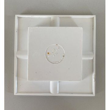 POSACENERE PUBBLICITARIO LACOSTE 14 x 14 CM MELAMMINA ADVERTISING ASHTRAY  '80